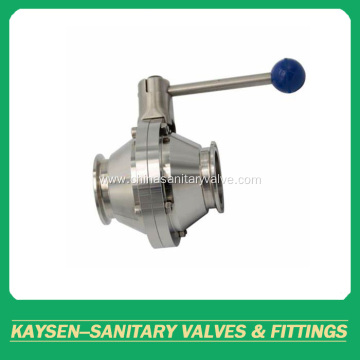 Sanitary Clamped Butterfly Type Ball Valve 3A/SMS/ISO/DS